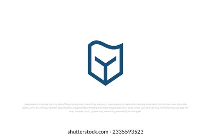 simple, modern logo combination abstract shield shape and gladiator helmet mask