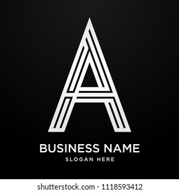 simple modern logo concept design, with "a" letter typhography