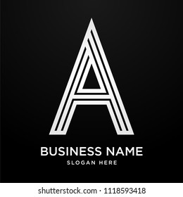 simple modern logo concept design, with "a" letter typhography