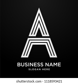 simple modern logo concept design, with "a" letter typhography