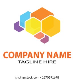 simple modern logo concept. hexagon logo
