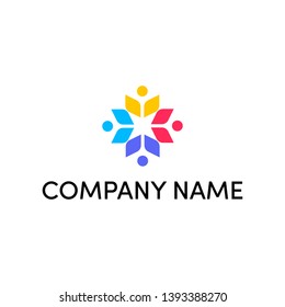 Simple and modern logo design for book and human