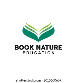 diseño de logotipo sencillo y moderno para la naturaleza de los libros.