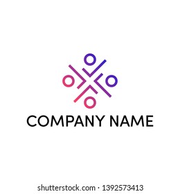 Simple and modern logo design for community