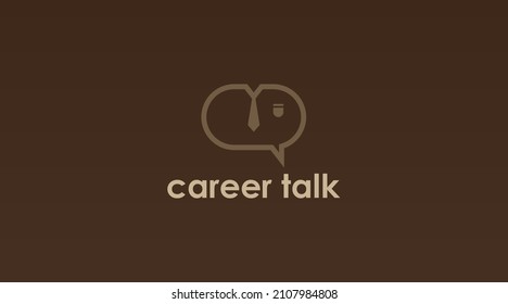 Simple and Modern Logo Design Concept of Chat and Talk Logo Vector