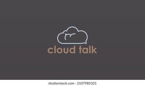Simple and Modern Logo Design Concept of Chat and Talk Logo Vector