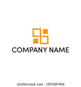 Simple and modern logo design for digital blocks