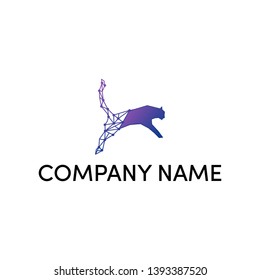 Simple and modern logo design for digital cheetah