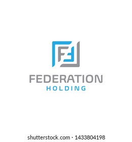 simple and modern logo design for finance, holding, building, etc