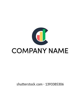 Simple and modern logo design for graph and accounting