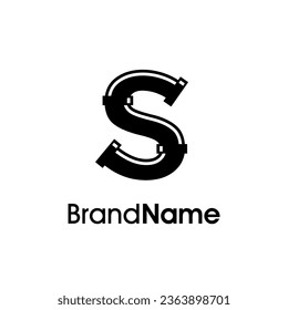 Simple and Modern logo design Initial S combine with pipe. The logo good for company related plumbing and constructions.