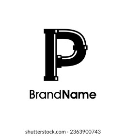 Simple and Modern logo design Initial P combine with pipe. The logo good for company related plumbing and constructions.