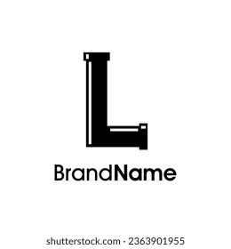 Simple and Modern logo design Initial L combine with pipe. The logo good for company related plumbing and constructions.