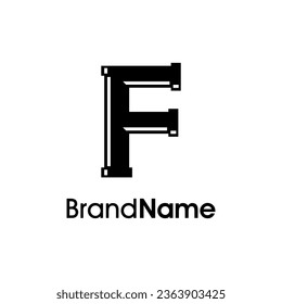 Simple and Modern logo design Initial F combine with pipe. The logo good for company related plumbing and constructions.