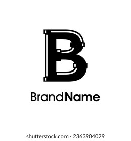 Simple and Modern logo design Initial B combine with pipe. The logo good for company related plumbing and constructions.