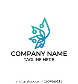 Simple and modern logo design for leaves and medical