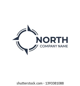 Simple and modern logo design for letter O and compass 