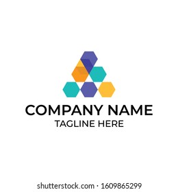 Simple and modern logo design for letter A