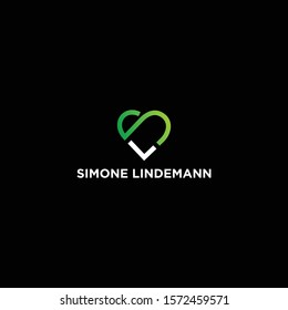 Simple and modern logo design of love on clear background colours - EPS10 - Vector.