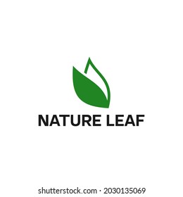 simple and modern logo design for nature leaf