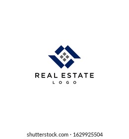 Simple and modern logo design of real estate company with white background - EPS10 - Vector.