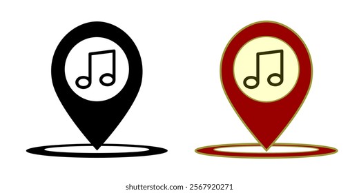 simple and modern logo design for studio music location.