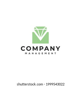 simple and modern logo diamond design template elements