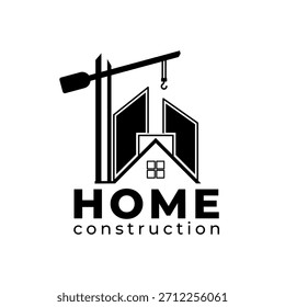 logotipo simples e moderno para construção de casas