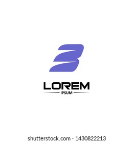 Simple Modern Logo Letter B Ilustration