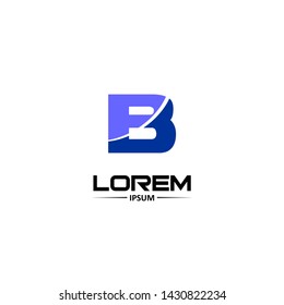 Simple Modern Logo Letter B Ilustration