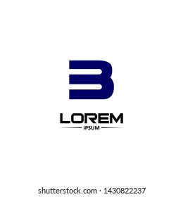 Simple Modern Logo Letter B Ilustration