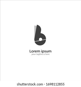 the simple modern logo of letter B with white background