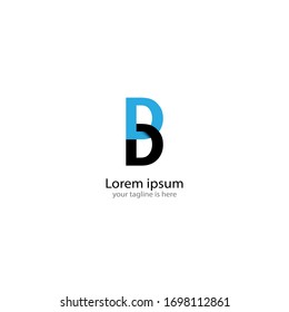 the simple modern logo of letter B with white background