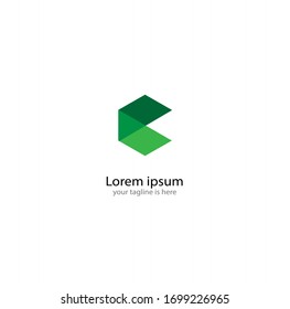A simple modern logo of letter c with white background