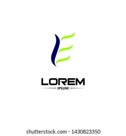 Simple Modern Logo Letter E Ilustration