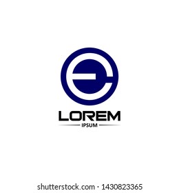 Simple Modern Logo Letter E Ilustration