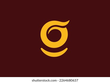 letra de logo simple y moderna G con un icono de sonrisa humana