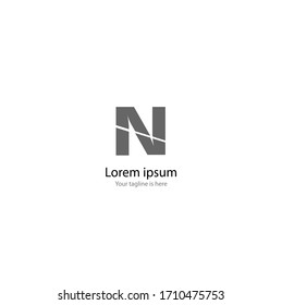 el sencillo logotipo moderno de la letra N