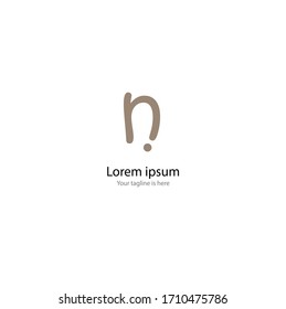 el sencillo logotipo moderno de la letra N