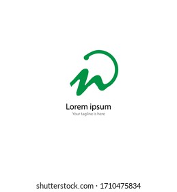 the simple modern logo of letter N