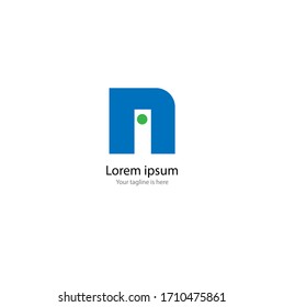 the simple modern logo of letter N
