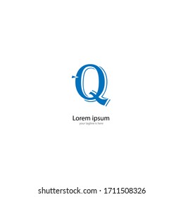 a simple modern logo of letter q
