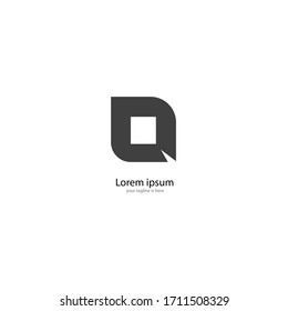 a simple modern logo of letter q