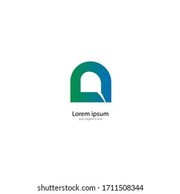 a simple modern logo of letter q