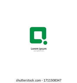 ein einfaches, modernes Logo des Buchstabens q