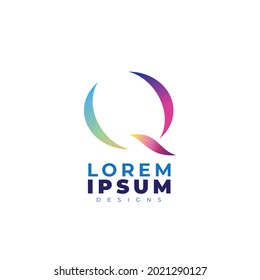 Einfache, moderne Logo Buchstaben Q Illustration. Design-Vorlagen für Q-Logo-Symbole