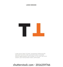 the simple modern logo of letter T with white background