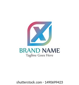 Simple and modern logo of letter X for business vector design