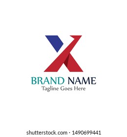 Simple and modern logo of letter X for business vector design
