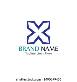Simple and modern logo of letter X for business vector design